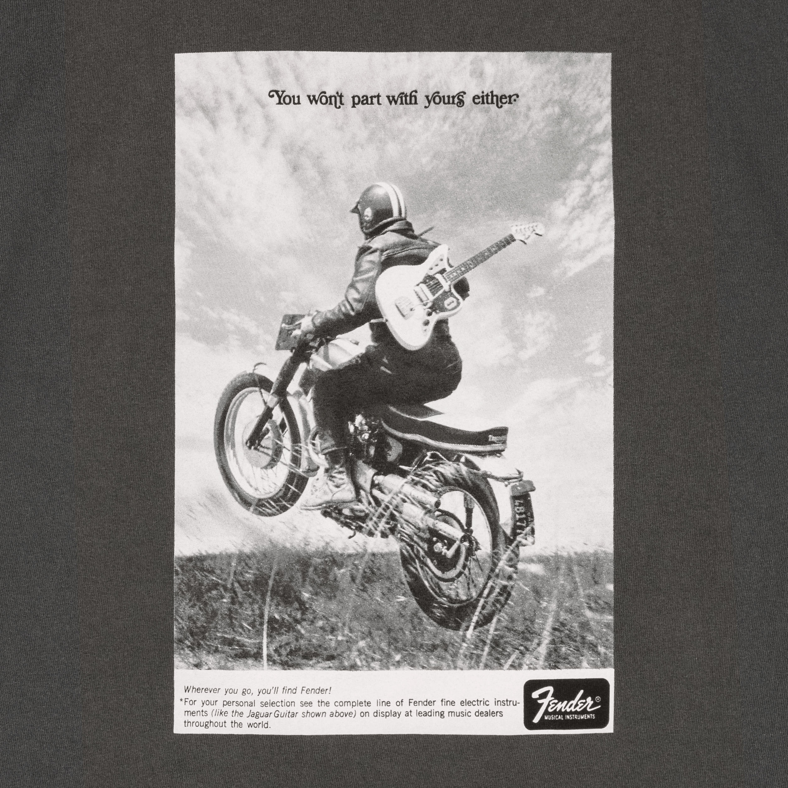 Fender Fender Vintage Ad Biker T-Shirt  - Graphite (L)