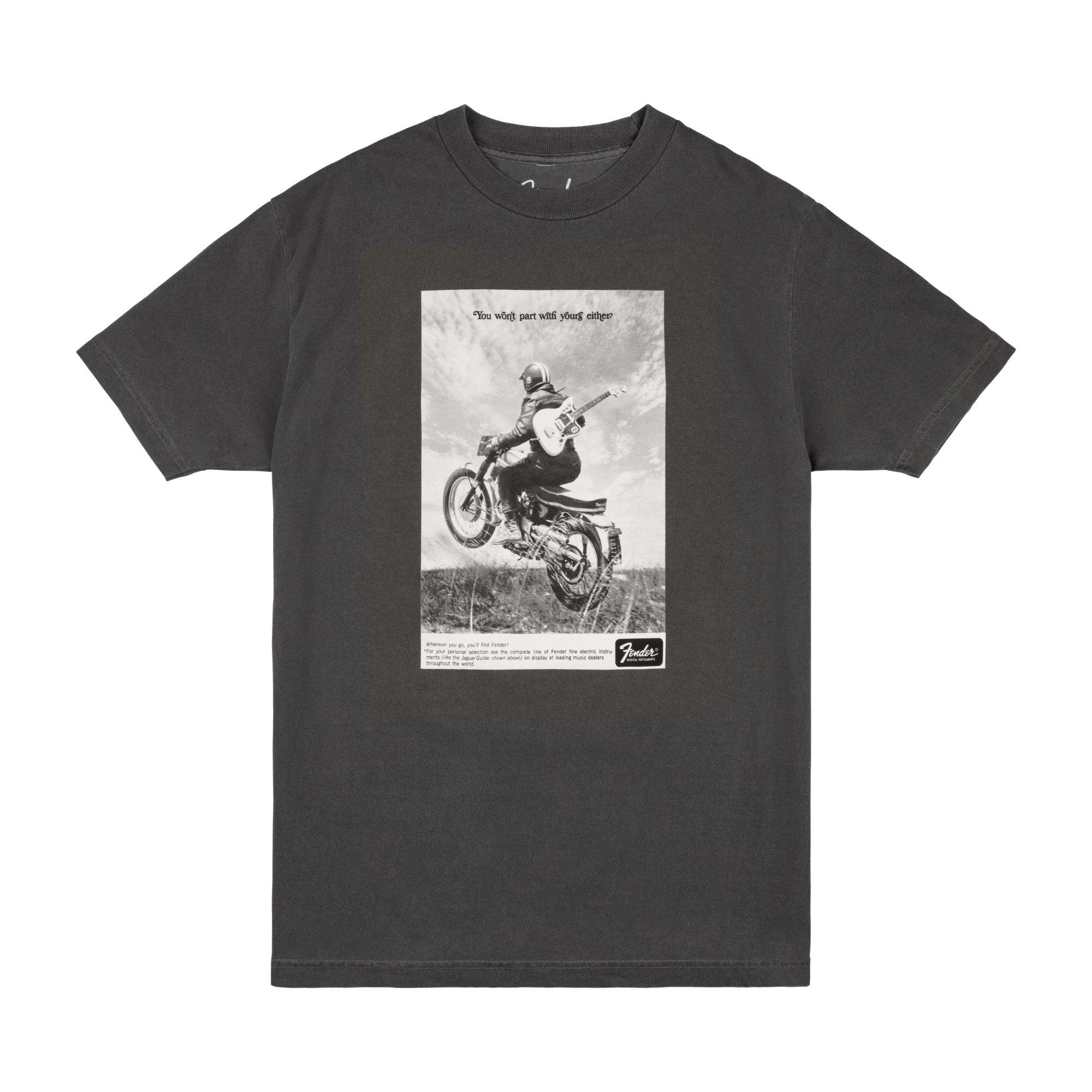 Fender Fender Vintage Ad Biker T-Shirt  - Graphite (L)