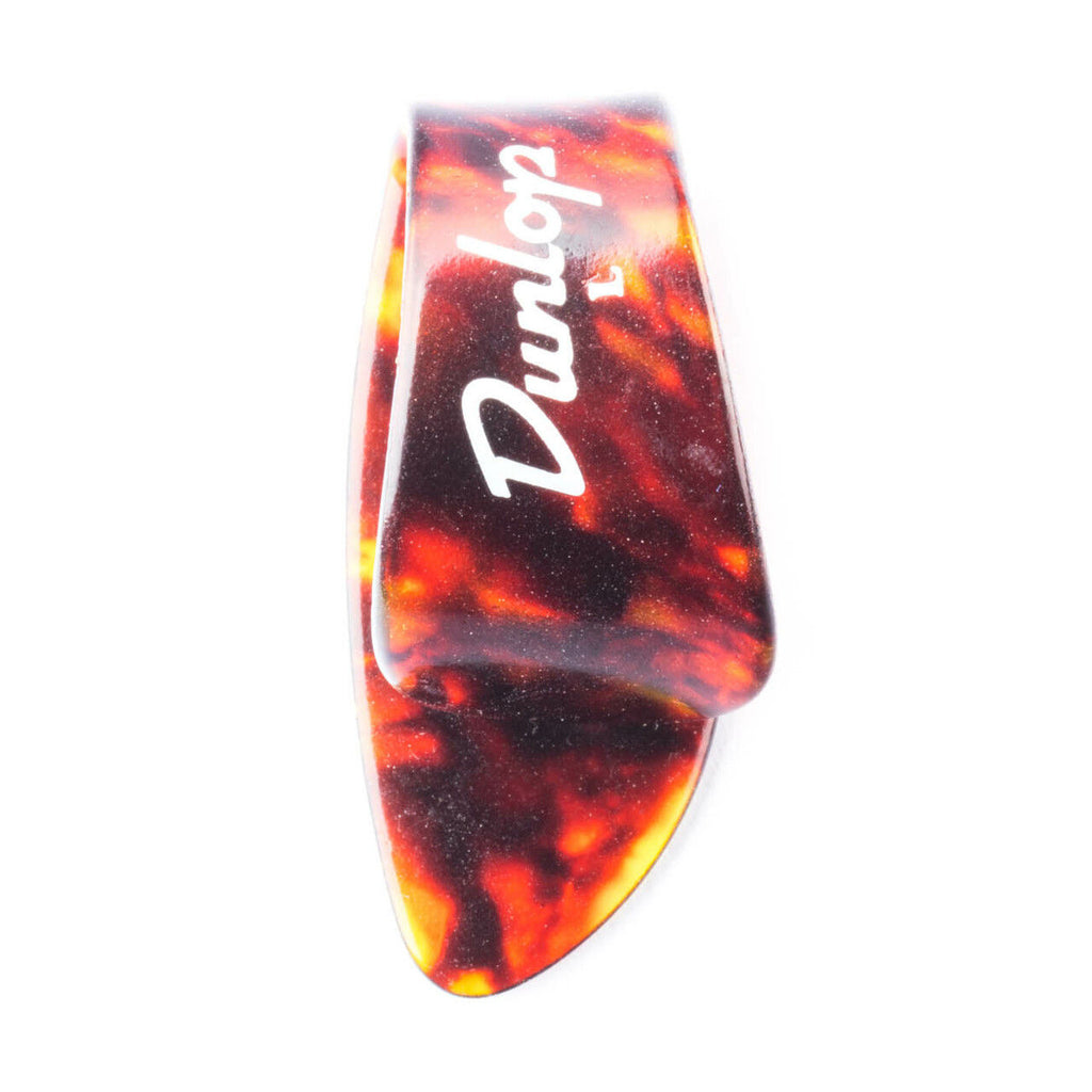Jim Dunlop 91TSXL Shell thumb pick for guitar, extra large size, with textured shell material and ergonomic design.