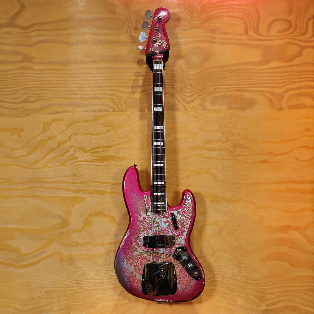 Fender Custom Shop Limited Edition Jazz Bass Guitar Heavy Relic - Aged Pink Paisley