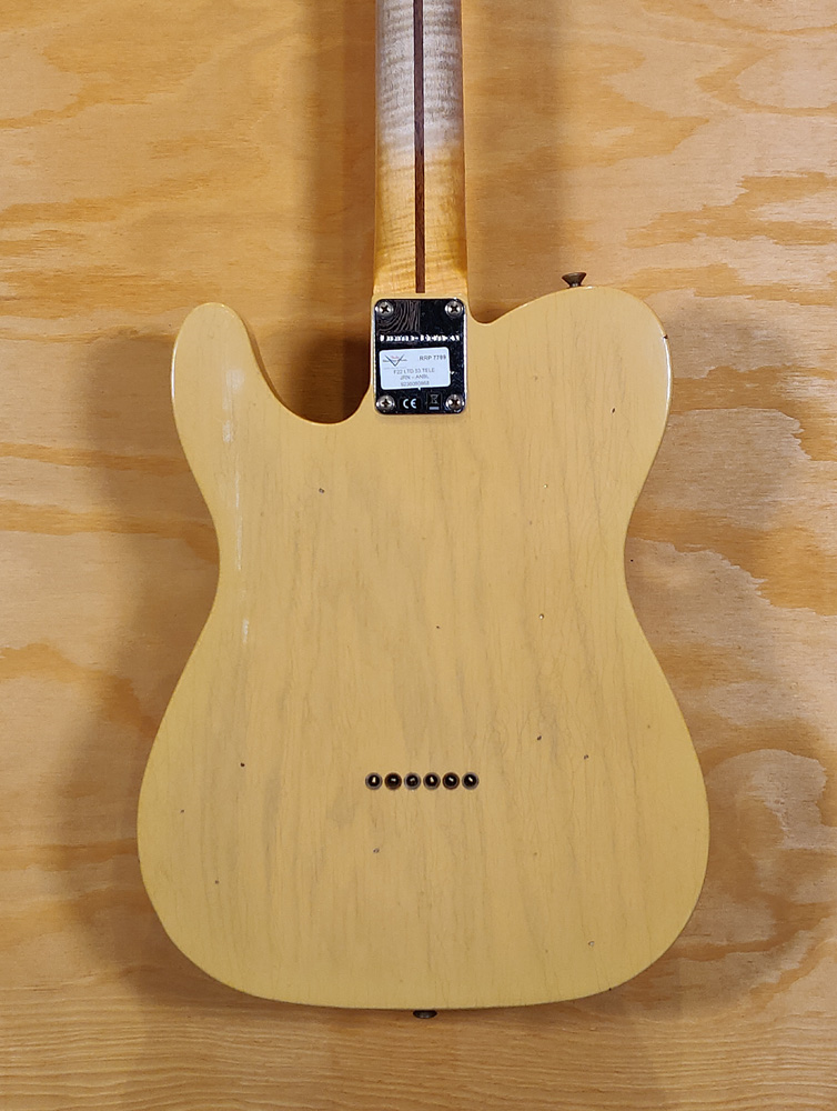 Fender Custom Shop Limited Edition '53 Telecaster Journeyman Relic Electric Guitar with 2A Flame Maple Neck - Aged Nocaster Blonde