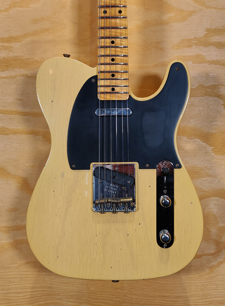 Fender Custom Shop Limited Edition '53 Telecaster Journeyman Relic Electric Guitar with 2A Flame Maple Neck - Aged Nocaster Blonde