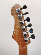 Patrick James Eggle 96-V-HSS-2-TSB Electric Guitar with Swamp Ash Body and 3A Roasted Flame Maple Neck - 2-Tone Sunburst