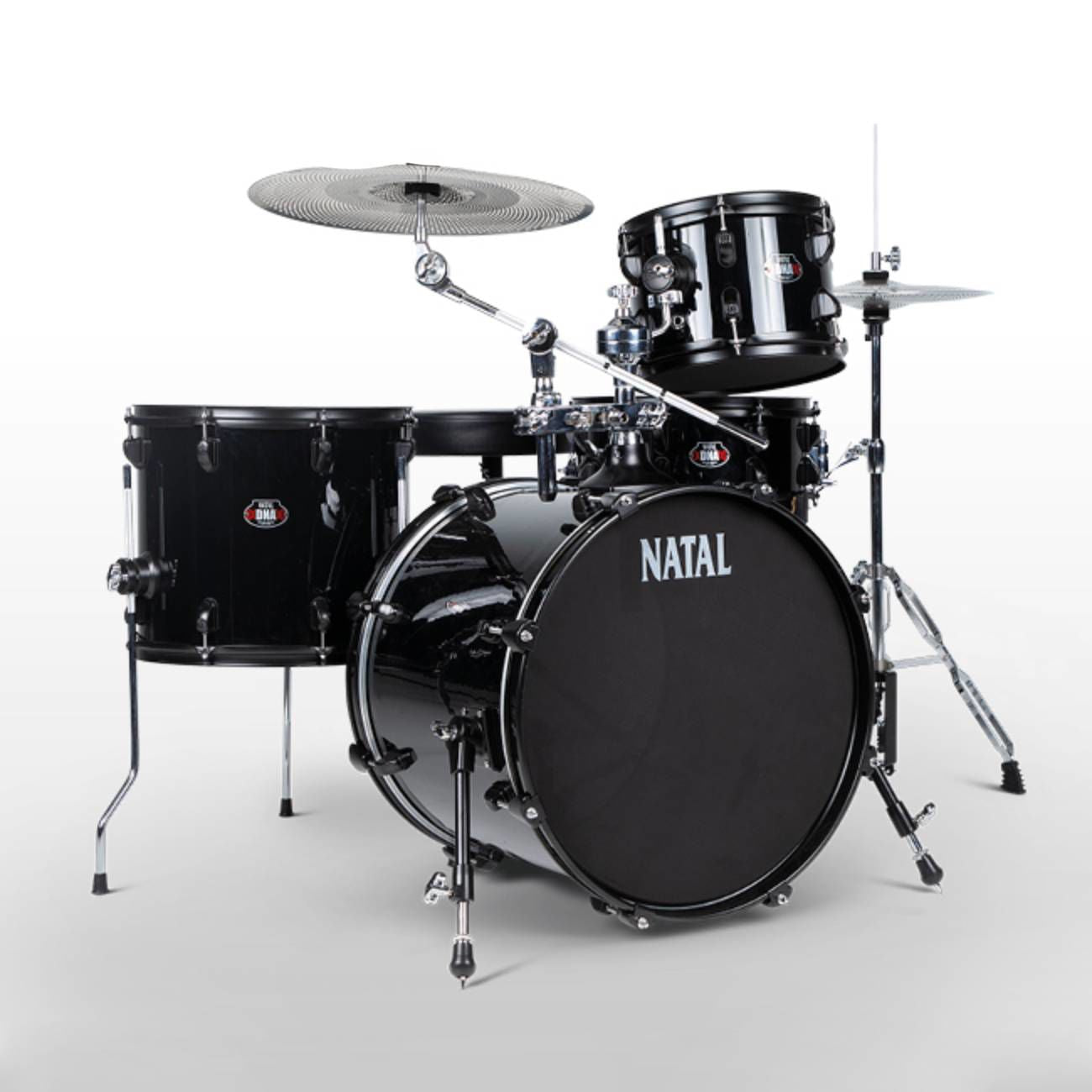 Natal DNA Stealth 4-Piece 18in Drum Kit - Silent Cymbals - Mesh Heads