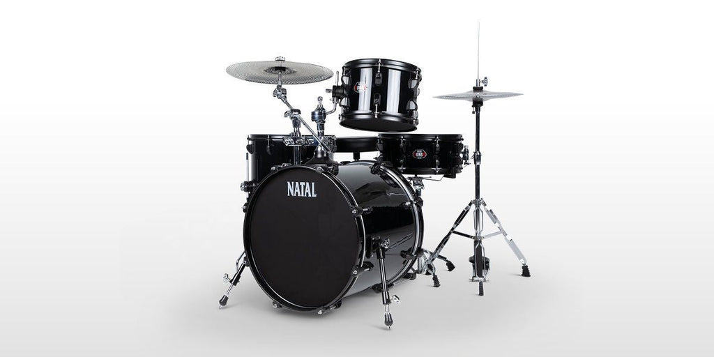 Natal DNA Stealth 4-Piece 18in Drum Kit - Silent Cymbals - Mesh Heads
