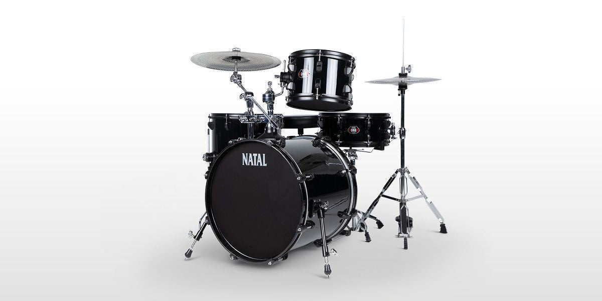 Natal DNA Stealth 4-Piece 18in Drum Kit - Silent Cymbals - Mesh Heads