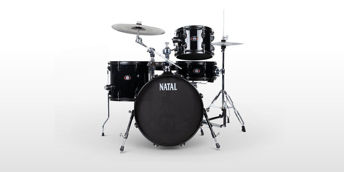 Natal DNA Stealth 4-Piece 18in Drum Kit - Silent Cymbals - Mesh Heads