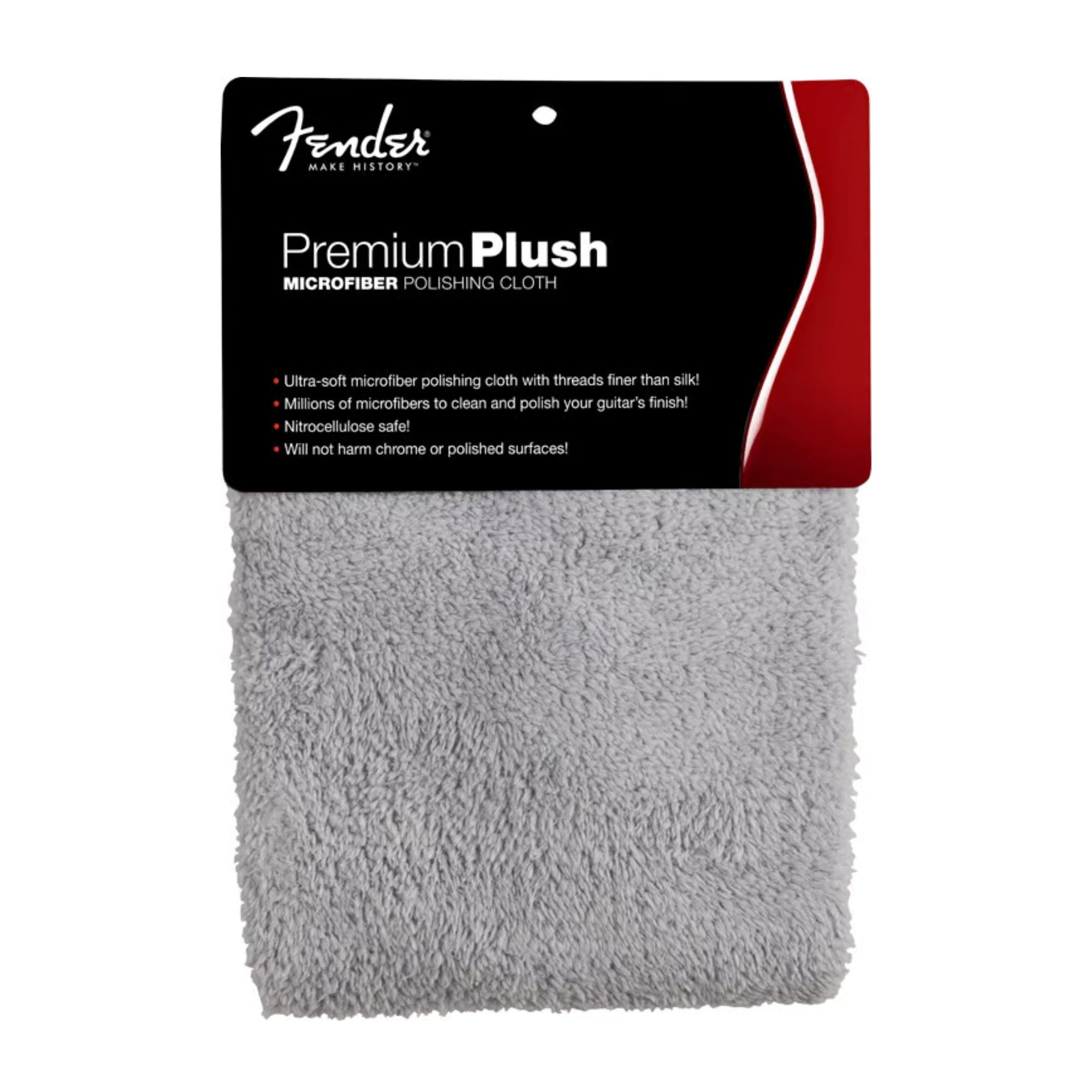 Fender Premium Plush Microfiber Polishing Cloth Gray
