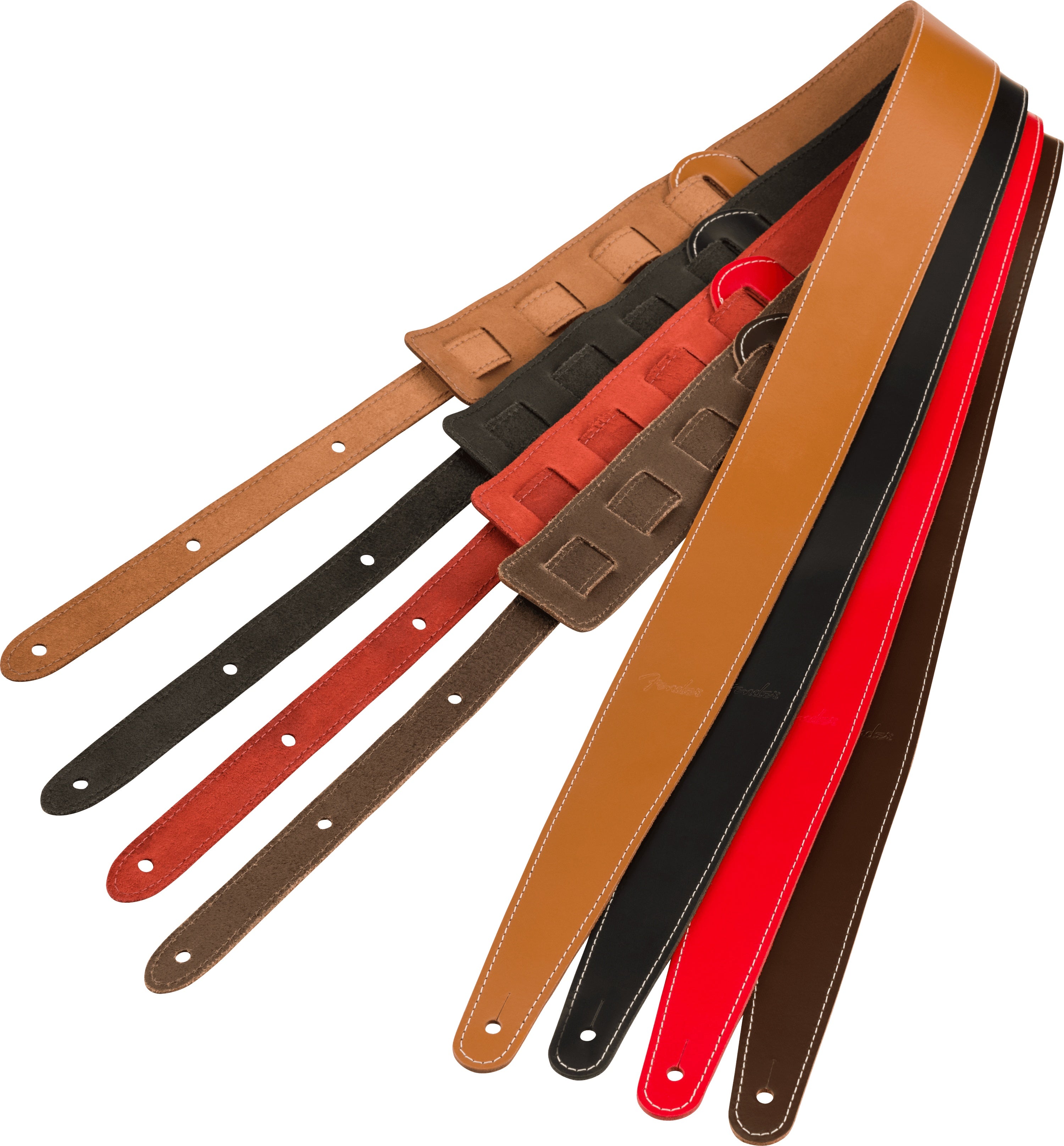 Fender Essentials 2" Leather Strap in Brown