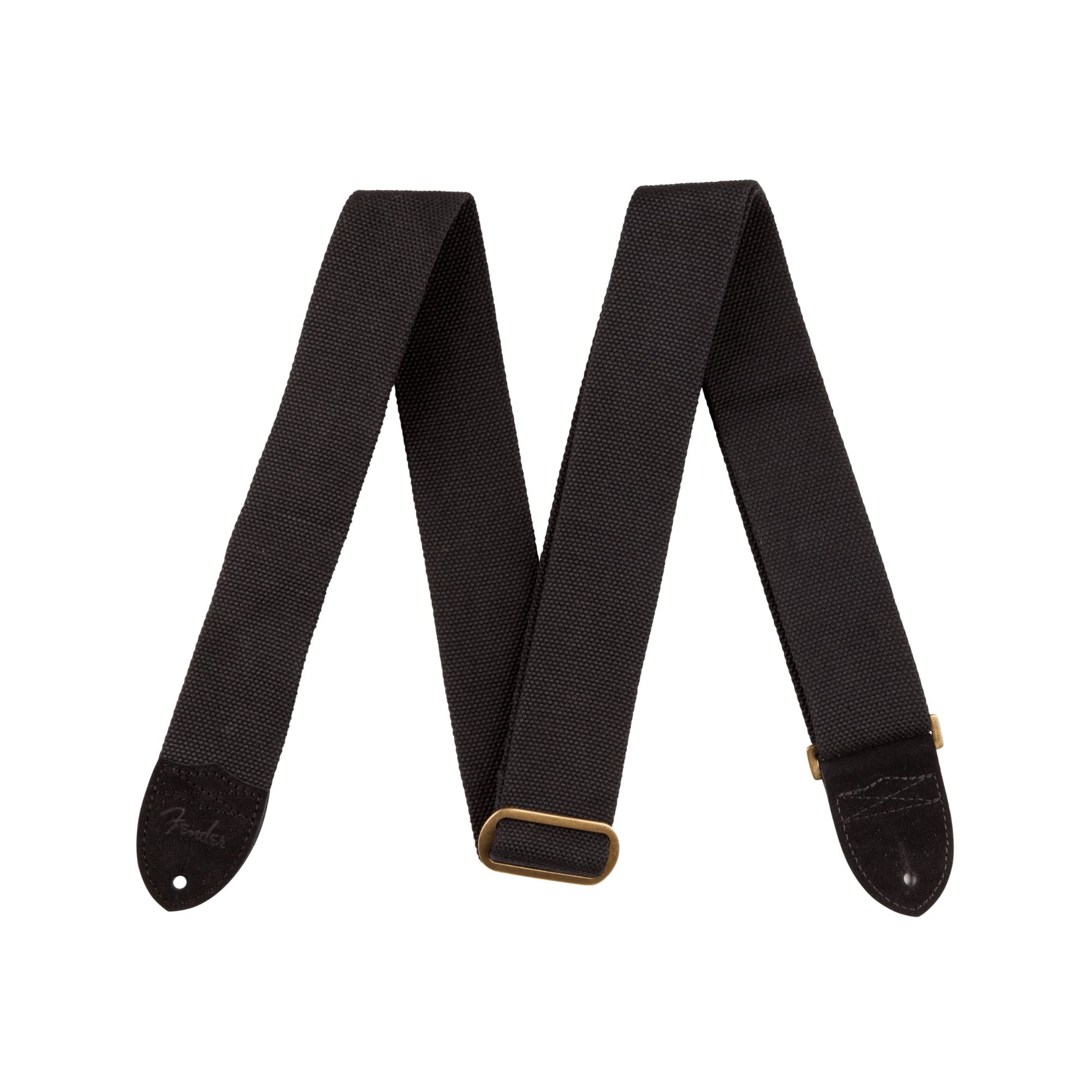 Fender Cotton/Leather Guitar Strap in Black