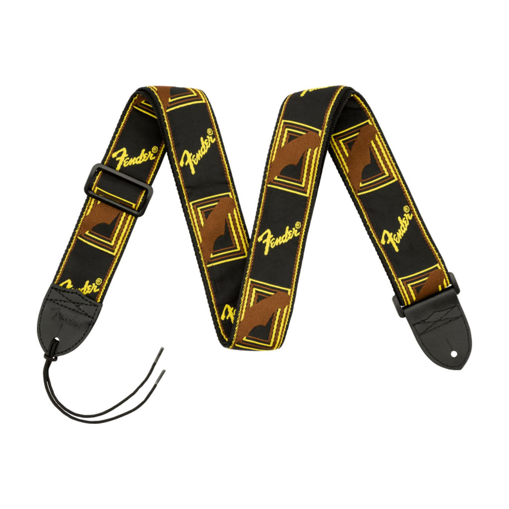 Fender Monogrammed 2" Strap - Black/Yellow/Brown