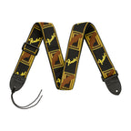 Fender Monogrammed 2" Strap - Black/Yellow/Brown