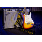 Fender Monogrammed 2" Strap - Black/Yellow/Brown