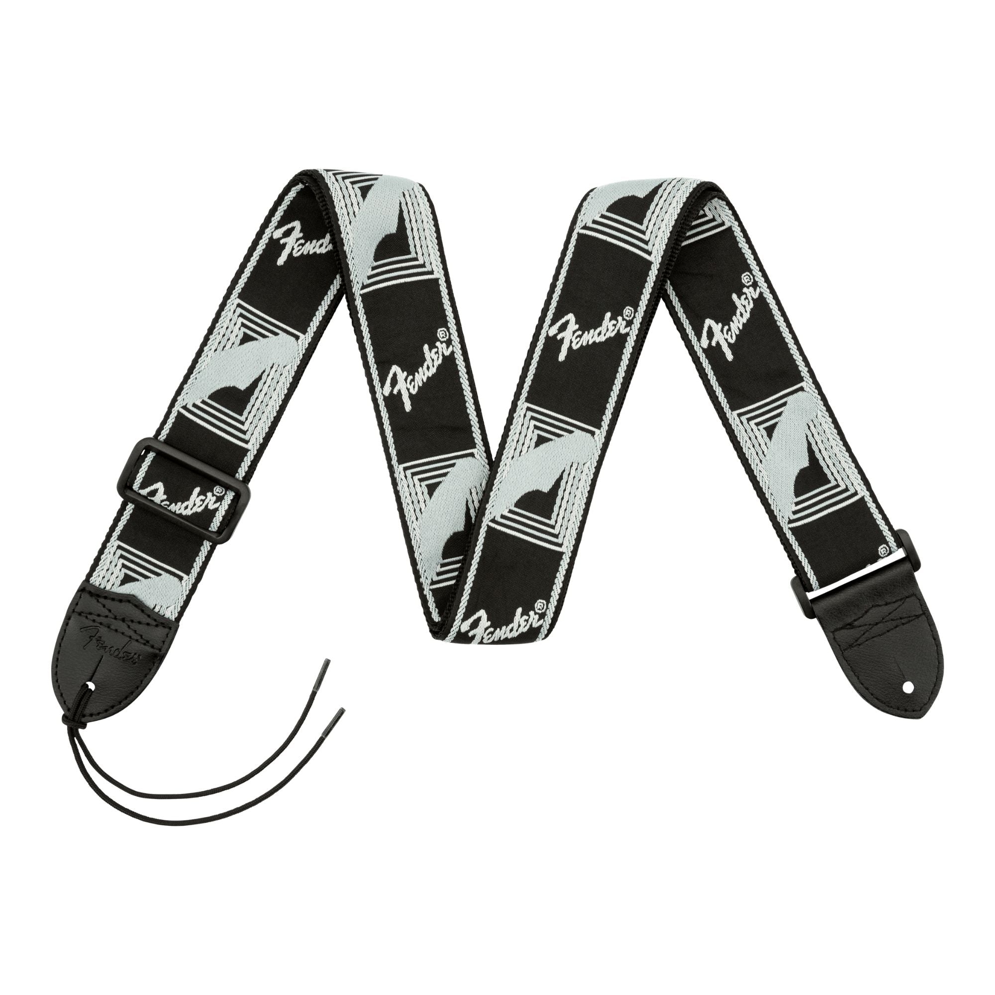 Fender 2 inch Monogrammed Guitar Strap Black/Light Grey/Dark Grey