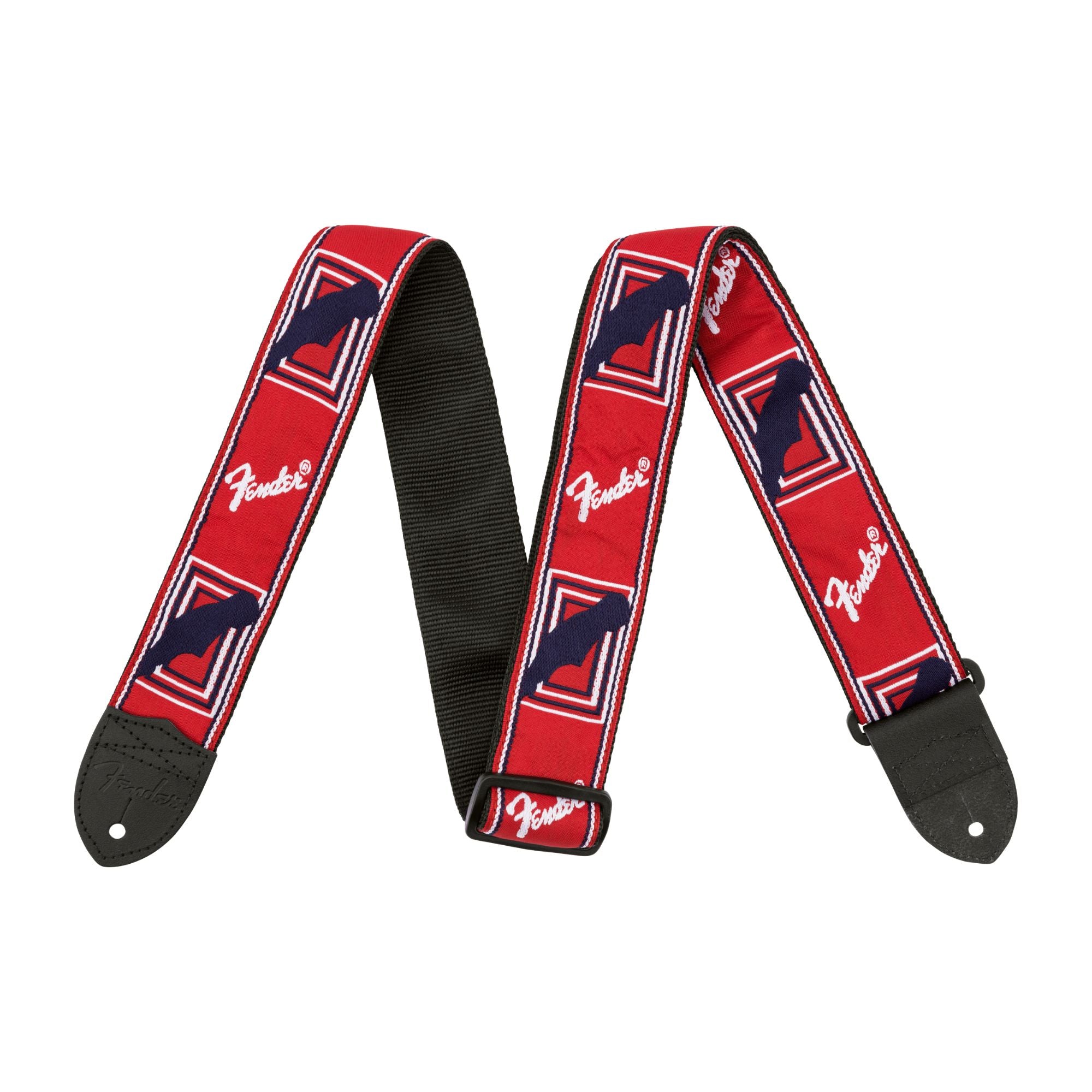 Fender Monogrammed 2in Guitar Strap in Red/White/Blue