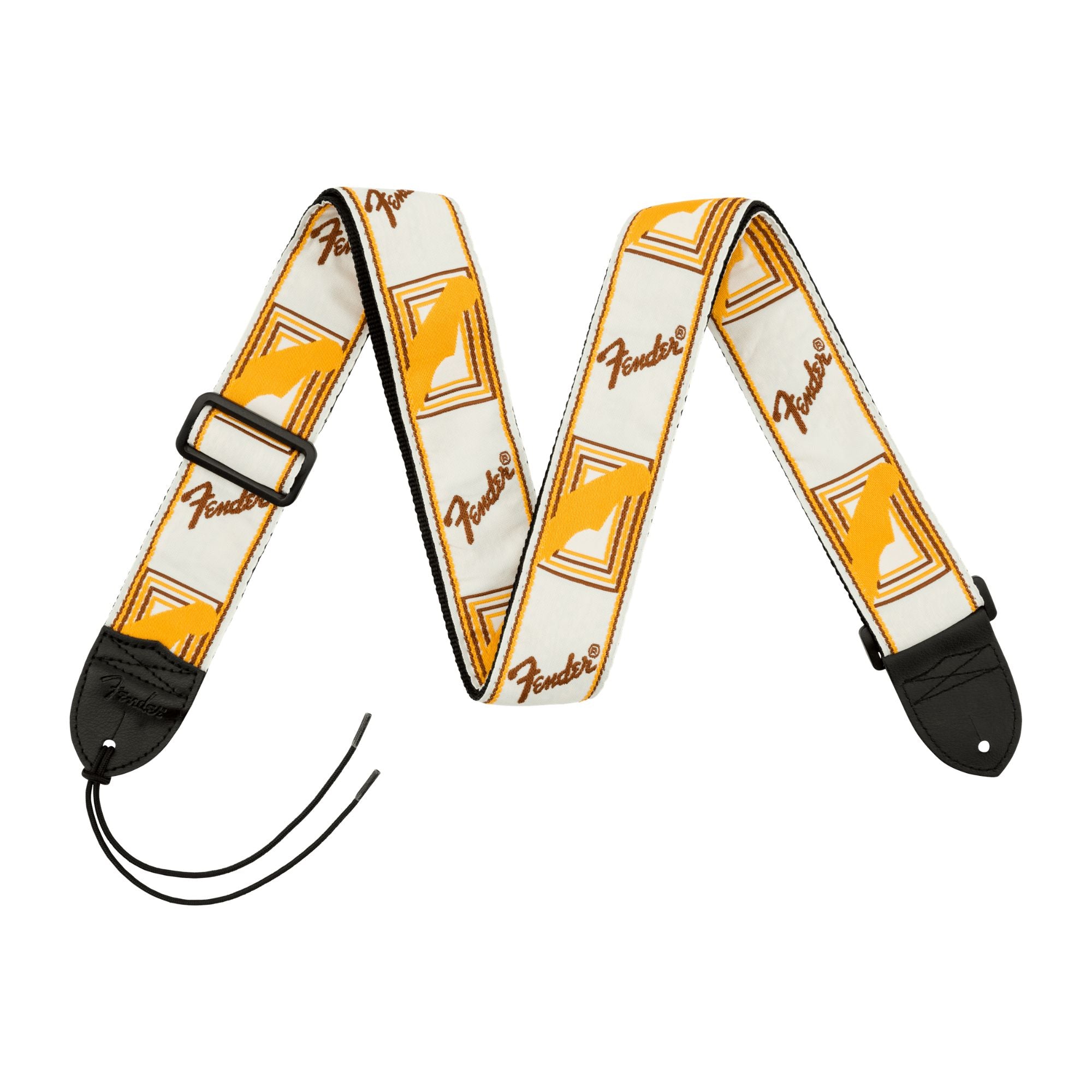 Fender Monogrammed 2" Guitar Strap - White/Brown/Yellow