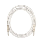 Fender Juanes 10-foot Luna White guitar instrument cable with durable connectors and sleek white design for musical performance.