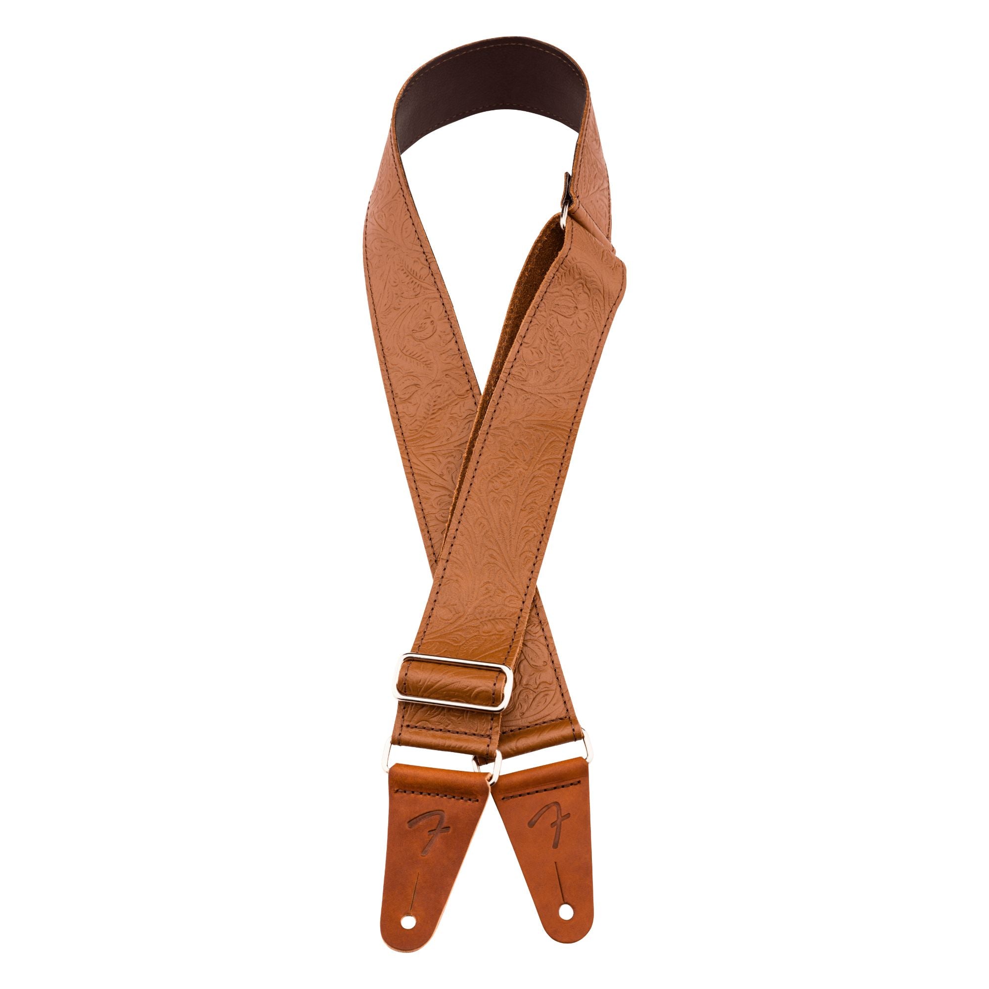 Fender Tooled Leather 2in Guitar Strap in Brown