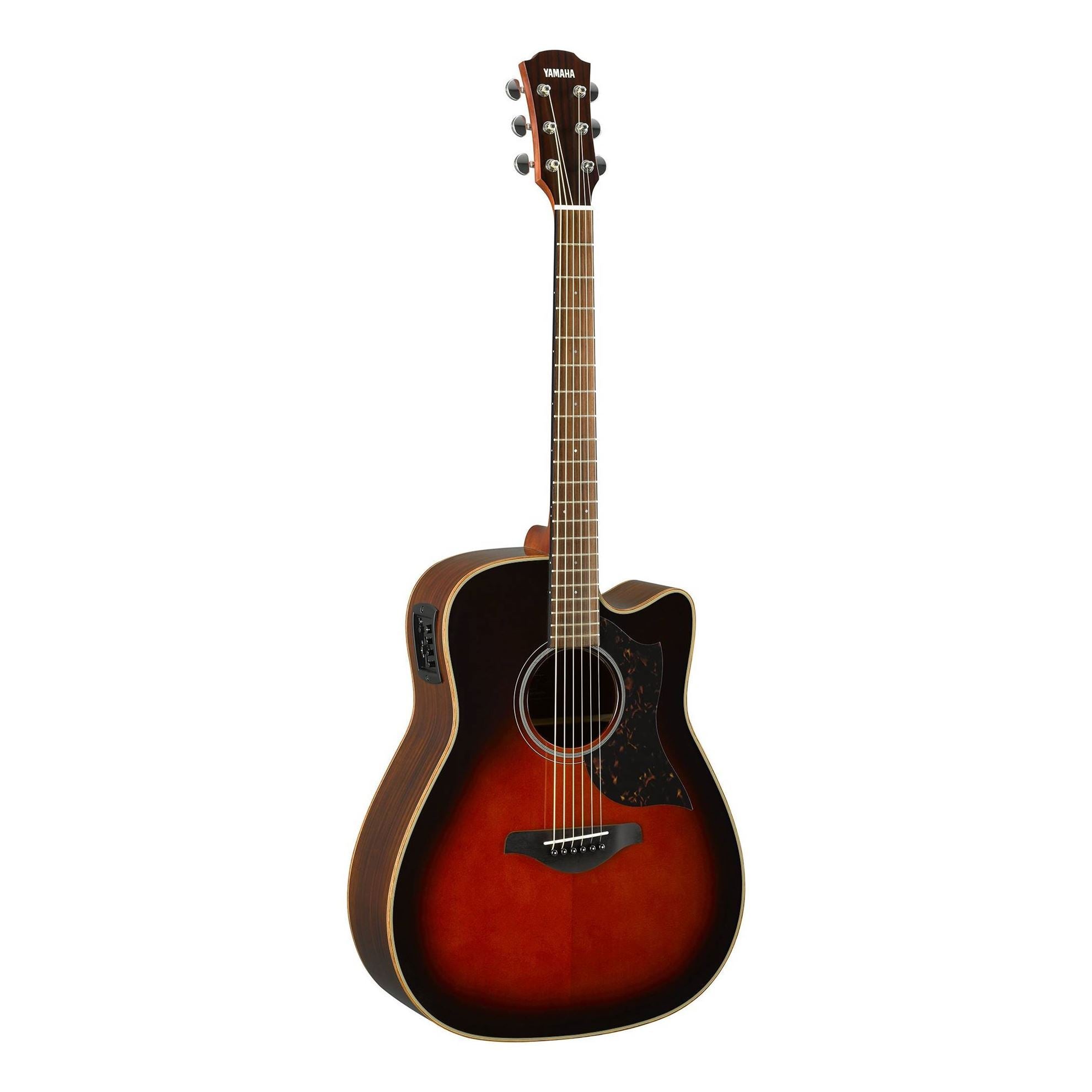 Yamaha A1R Dreadnought Acoustic Guitar with Rosewood Back & Sides & Pickup in Brown Sunburst