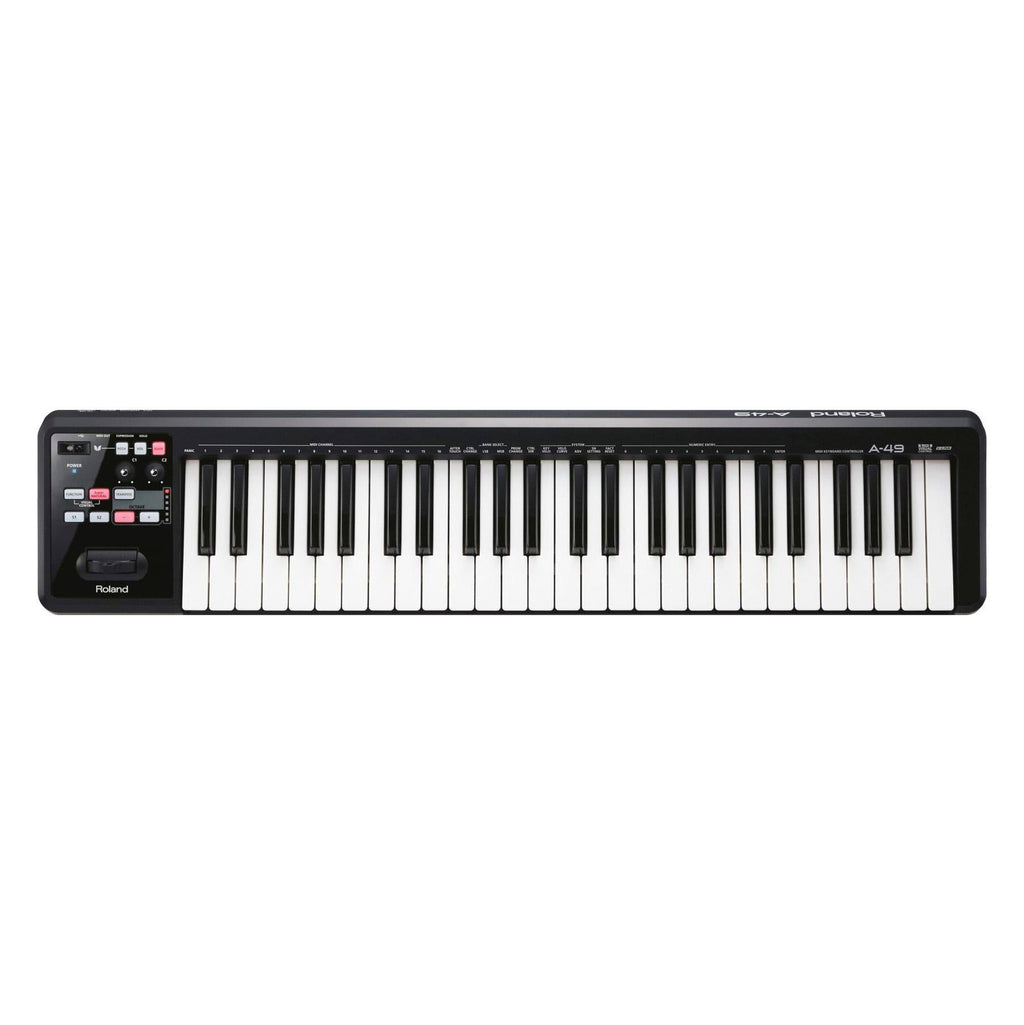 Roland A-49 MIDI Keyboard Controller, Black - 49 Keys (A49)