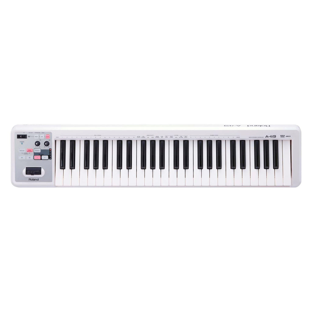 Roland A-49 MIDI Keyboard Controller, White - 49 Keys (A49)