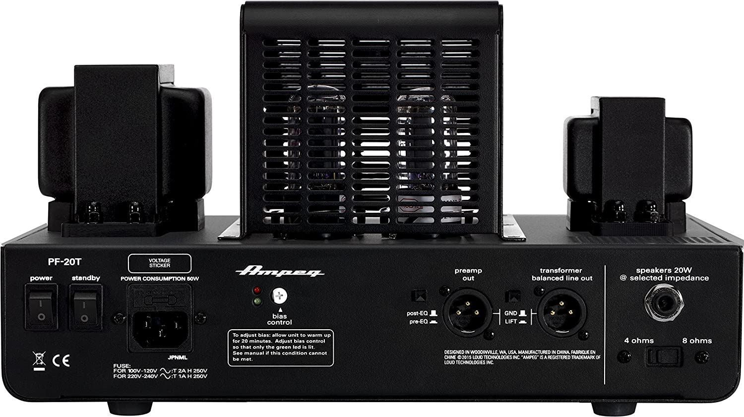 Ampeg Portaflex PF-20T All-Tube Ultra-Compact Bass Head (20w) (PF20T)