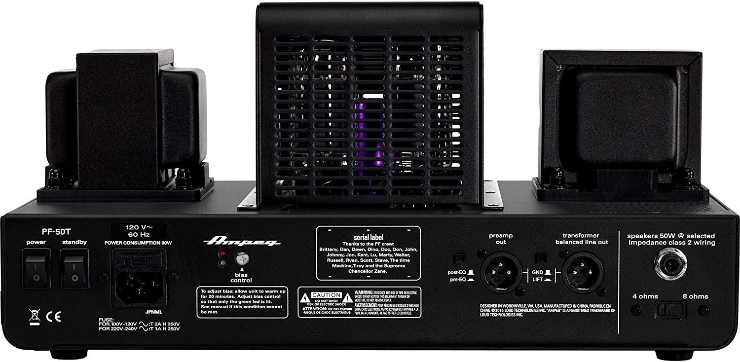 Ampeg PF-50T Portaflex Series All-Tube Ultra-Compact Bass Head at 4 or 8ohms (50w)