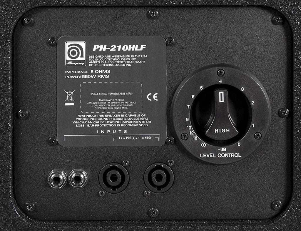 Ampeg PN-210HLF 2 x 10 550W RMS Neodymium Speaker Cabinet