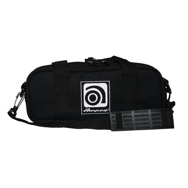 Ampeg SCR-DI effects pedal carrying bag in black with handles, designed for easy transport of effects accessories.