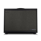 Line 6 Powercab 112 Plus guitar amplifier speaker cabinet with black grille and control panel, designed for electric guitars.