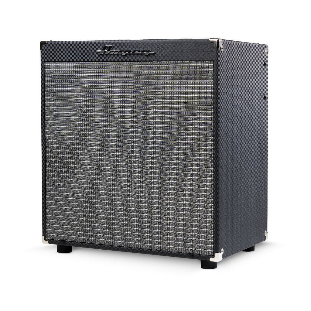 Ampeg RB-115 Rocket Bass 200W bass guitar combo amplifier with control knobs and speaker grille.