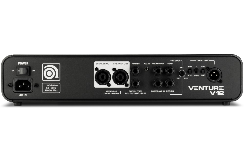 Ampeg Venture V12 1200W Compact Bass Amplifier Head