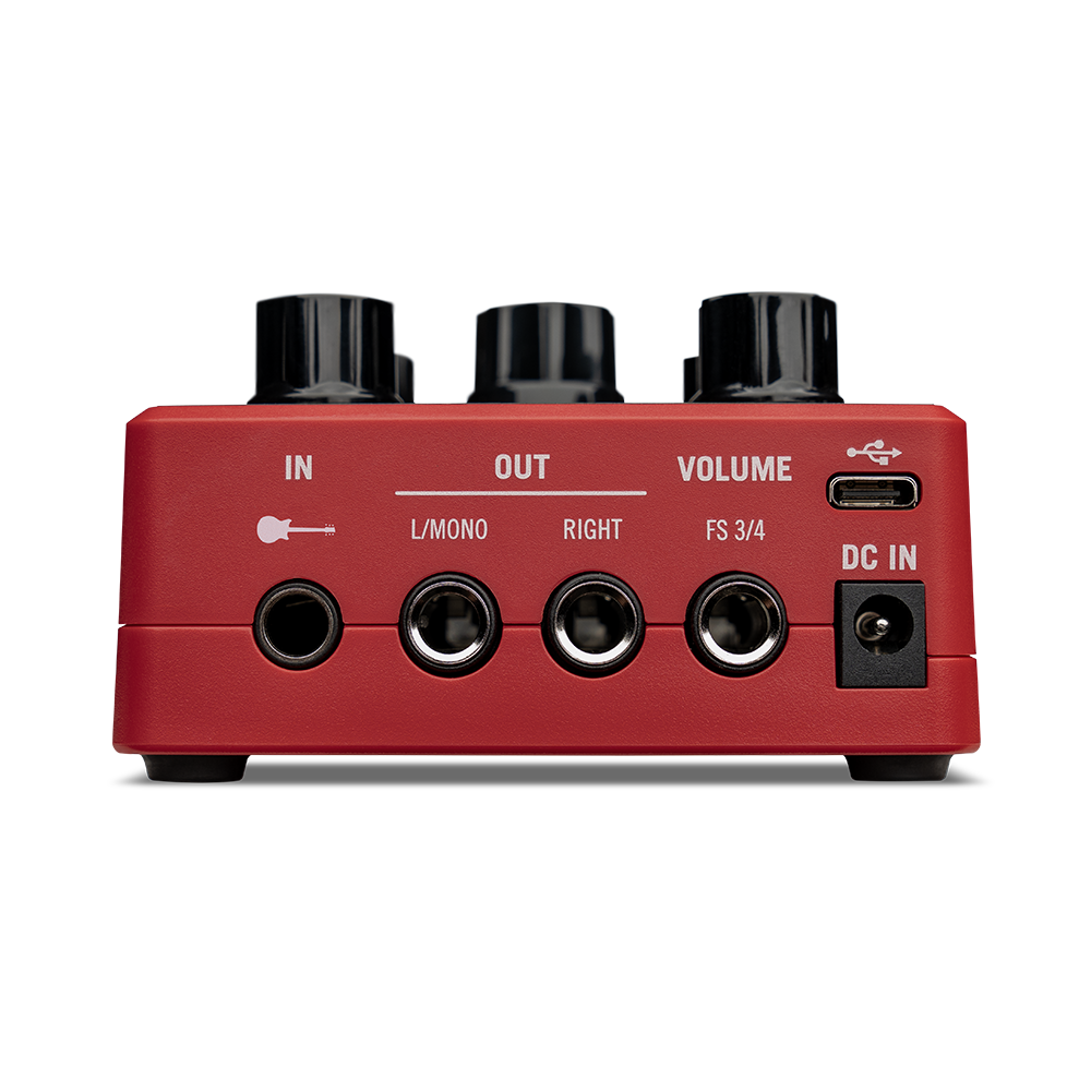 Line 6 POD Express guitar effect pedal with multiple effect options and compact design for versatile sound shaping.