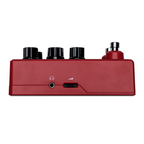 Line 6 POD Express guitar multi-effect pedal with multiple control knobs and input/output jacks visible on a white background.