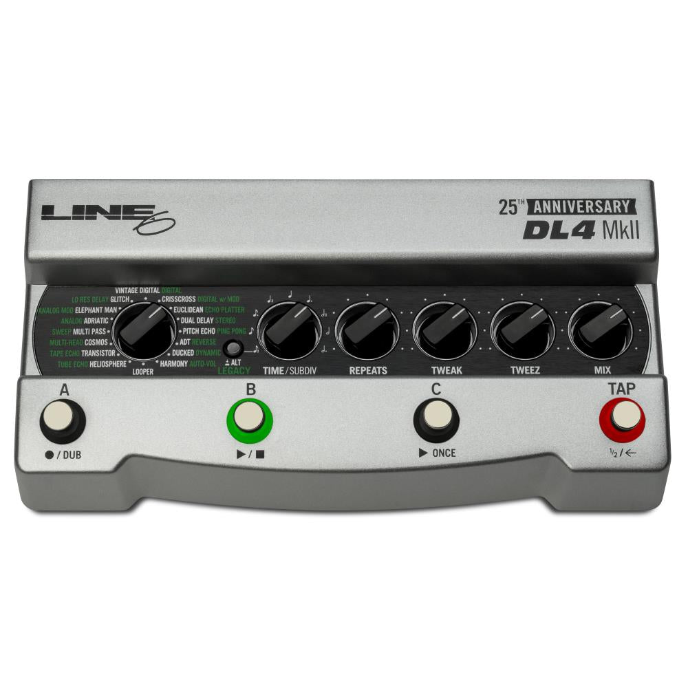 Line 6 Limited Edition 25th Anniversary DL4-MkII Delay Modeller Guitar Effects Pedal - Silver