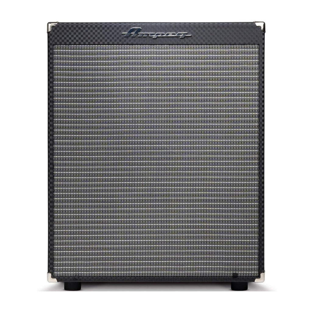 Ampeg Rocket Bass 210 500W bass combo amplifier with two 10-inch speakers and control panel on top.