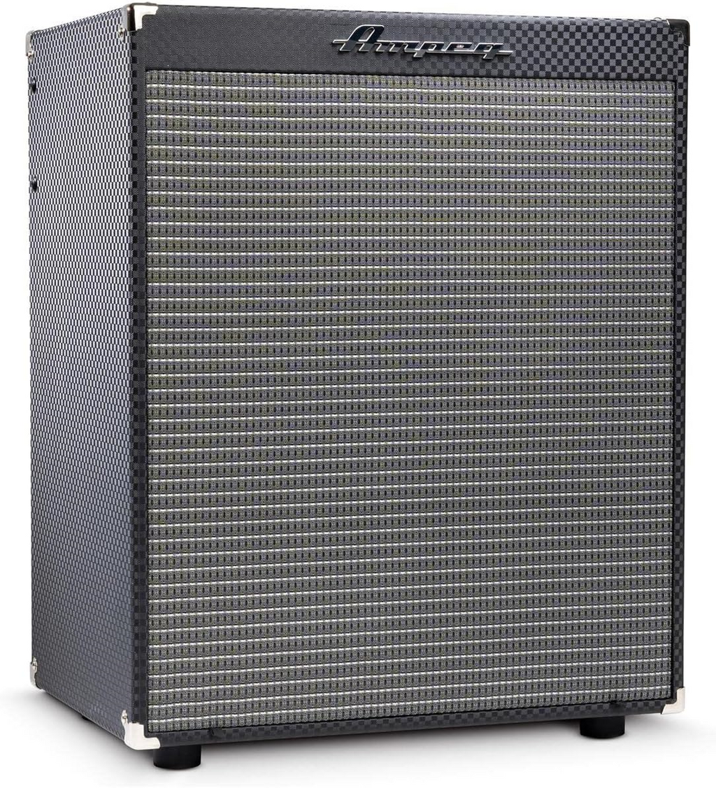 Ampeg Rocket Bass 210 2x10 speaker bass combo amplifier with control panel and speaker cones visible.