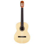 Cordoba Protege C1M classical guitar with a wooden body and nylon strings, showcasing its elegant design and craftsmanship.