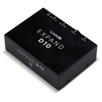 Line 6 Expand D10 digital I/O expansion module for Helix and Stadium effects accessories, showing the compact device with ports.