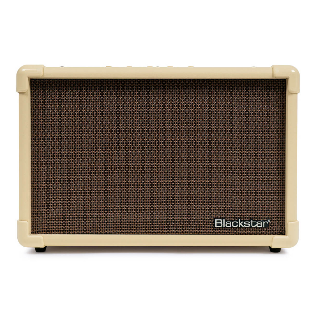 Blackstar Acoustic Core 30W acoustic guitar amplifier with control knobs and input jacks, designed for high-quality sound.