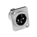 Amphenol AC3MDZ 3 Pin Male XLR Panel Mount in Nickel Finish