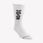 Perris Licensed Lightning Strikes Large Crew Socks in White-1 Pair