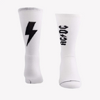 Perris Licensed Lightning Strikes Large Crew Socks in White-1 Pair