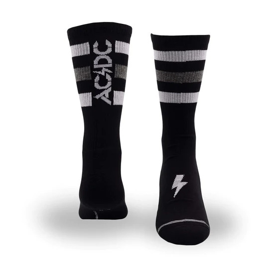 Perris Licensed High Voltage Large Crew Socks in Black-1 Pair