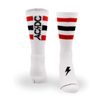 Perris Licensed High Voltage Large Crew Socks in White -1 Pair