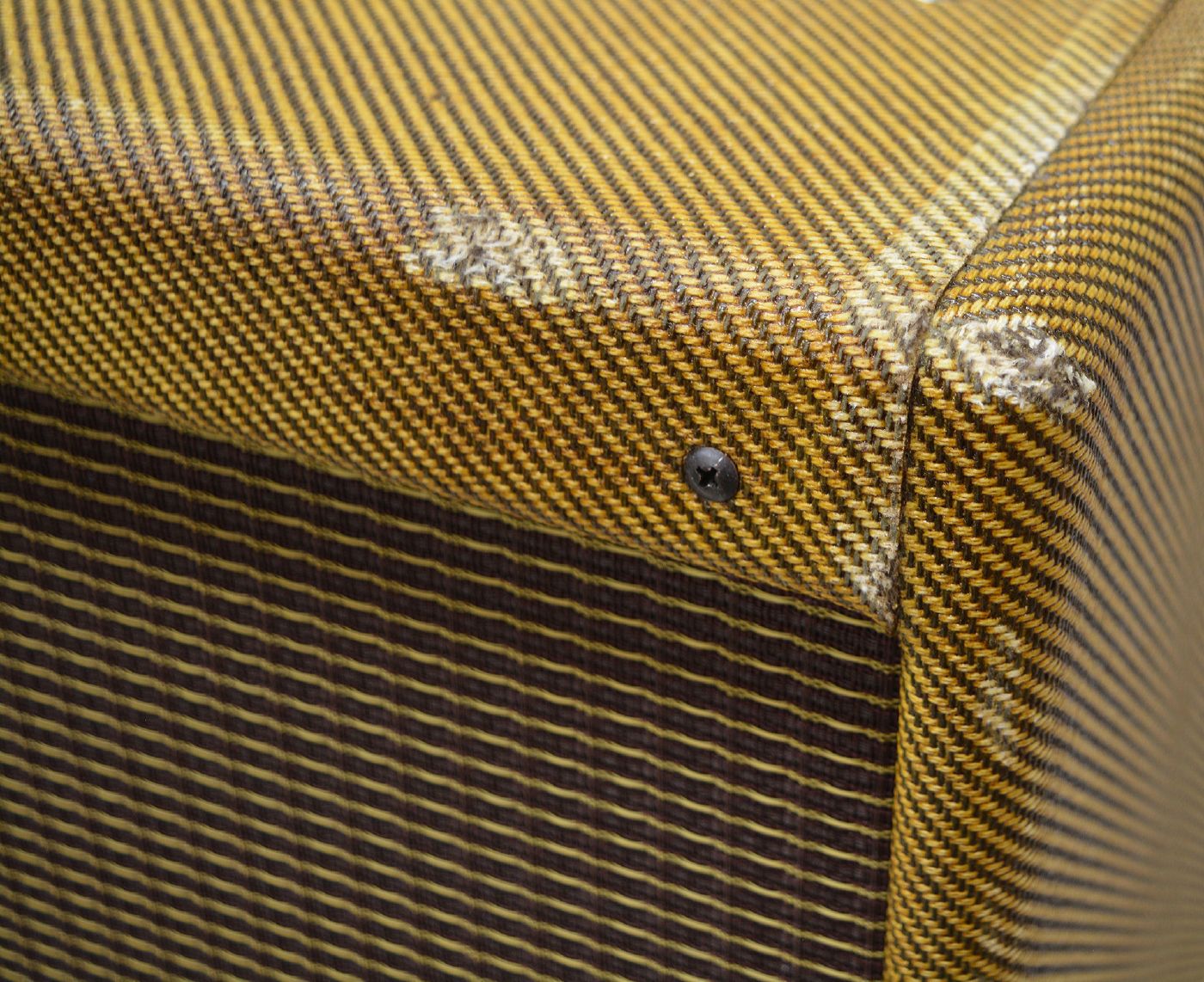 Achillies Apollo S30 Combo Amplifier Authentic Lacquered Aged Tweed Covering - Oxblood/Gold Stripe Tweed Cloth