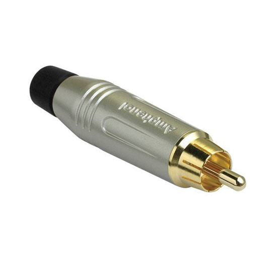 Amphenol ACPR-SBK Male RCA Cable Connector Satin