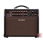 BOSS Acoustic Singer live acoustic guitar amplifier with control knobs and input jacks, designed for live acoustic performances.