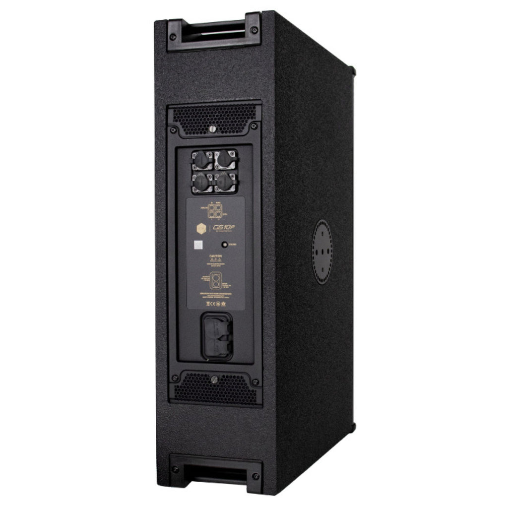 Adamson CS10P active point source loudspeaker with 100° x 50° coverage, powered speaker showing front grille and controls.