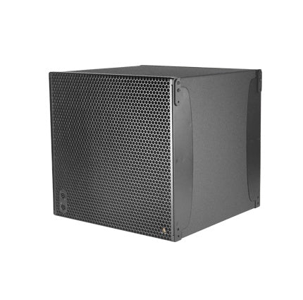 Adamson IS118 passive subwoofer with black enclosure and sturdy build, designed for professional audio speaker systems.
